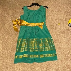 Make an Offer Voom Teal Dress with open Back
